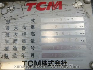Xe nâng điện 3 tấn ngồi lái TCM FB30-7