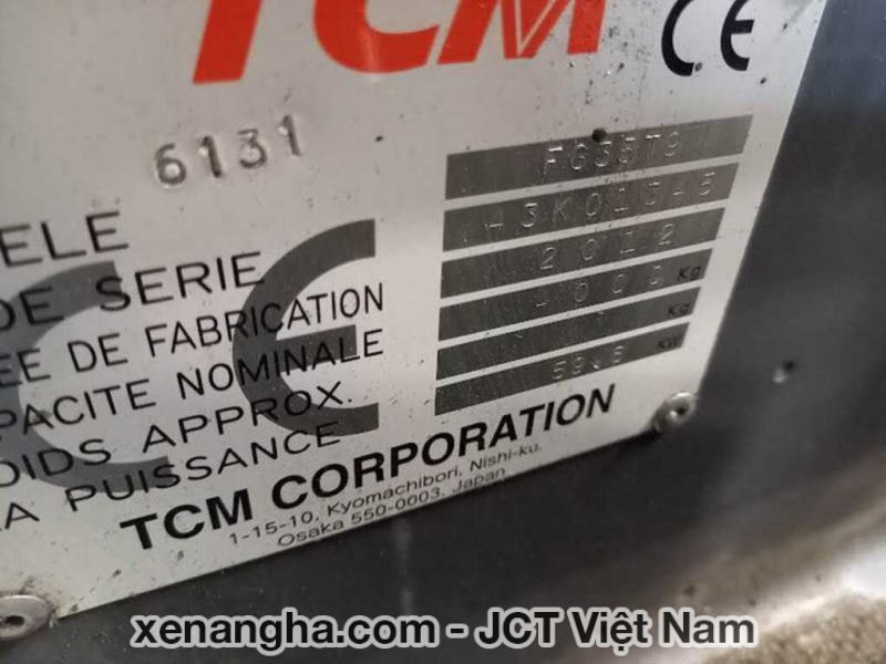 Xe nâng hàng forklift 3.5 tấn chạy gas TCM FG35