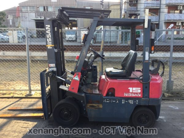 Xe nâng hàng forklift Nhật Bãi chất lượng 1.5 tấn Nissan NJ01A15